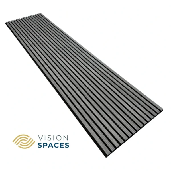 Greyacousticpanel Acoustic Slat Wall Panel Grey
